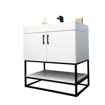 Solana White 30" Bathroom Cabinet