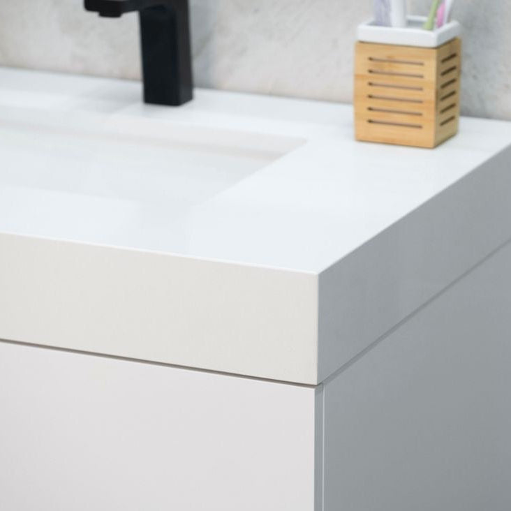 Solana White 30" Bathroom Cabinet