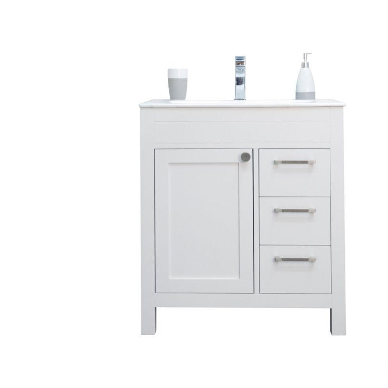 Aria White 30" Bathroom Cabinet