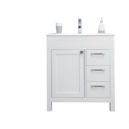 Aria White 30" Bathroom Cabinet