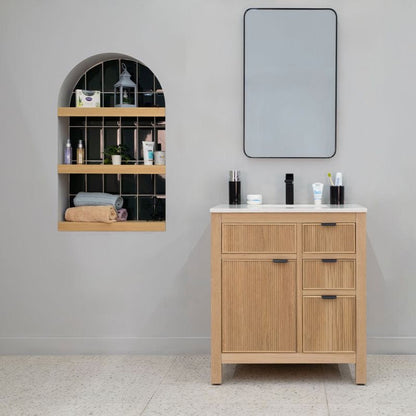 Catalina Natural Oak 30" Bathroom Cabinet