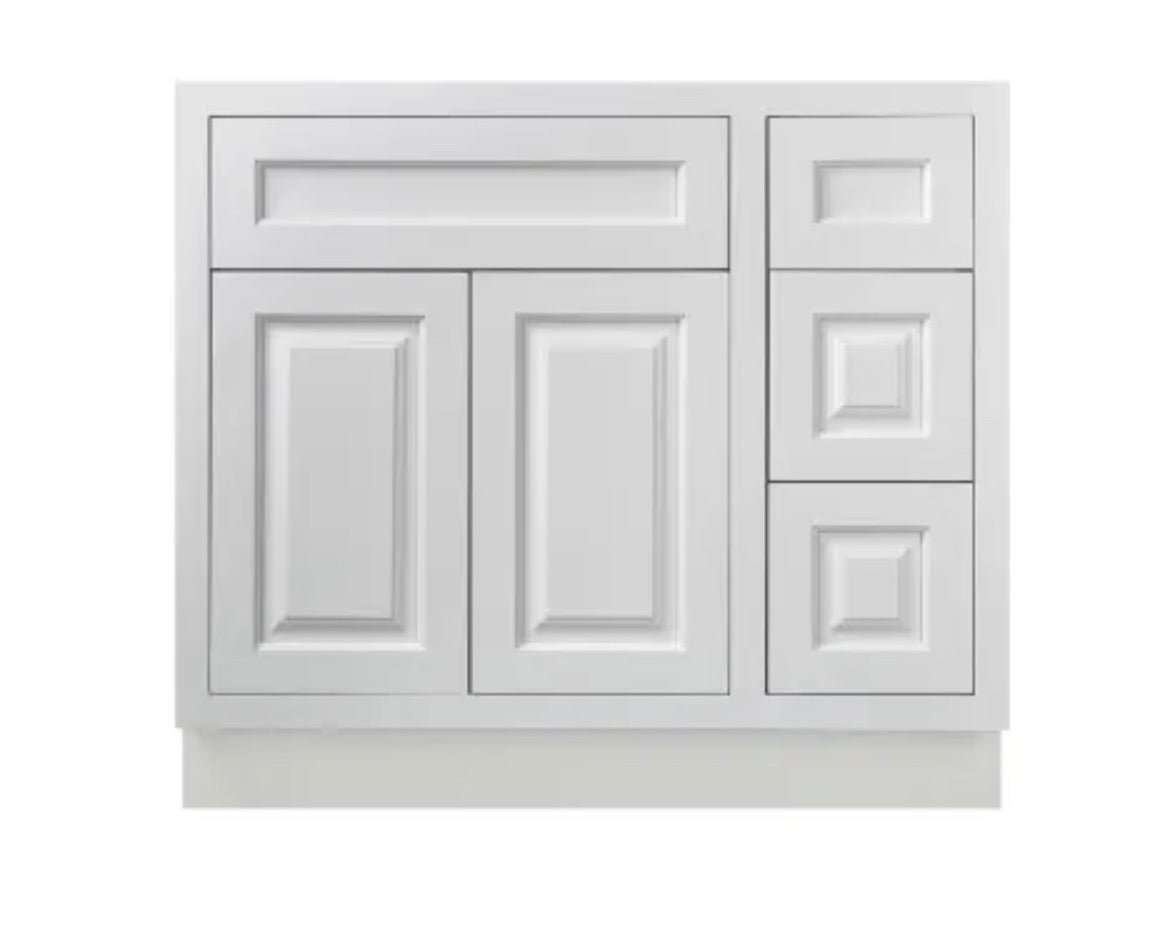 Maplevilles Cabinetry 36" Single Free Standing Vanity Cabinet Only - Less Vanity Top