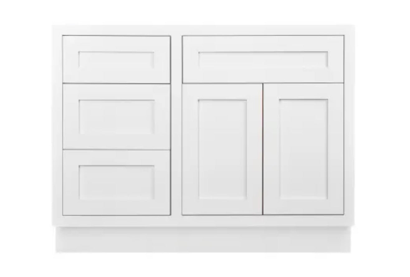 Maplevilles Cabinetry 42" Single Free Standing Vanity Cabinet Only - Less Vanity Top
