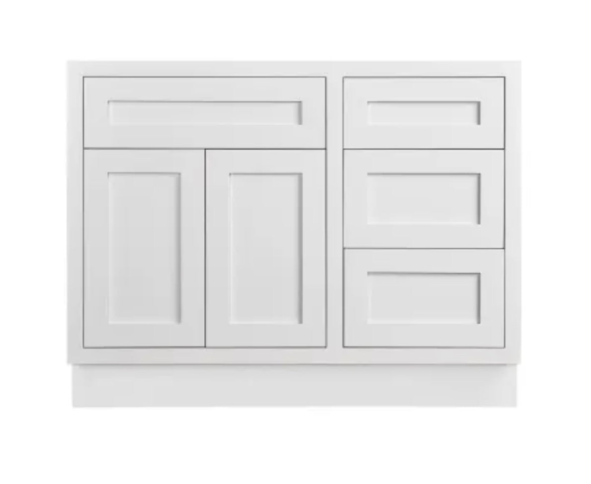 Maplevilles Cabinetry 42" Single Free Standing Vanity Cabinet Only - Less Vanity Top