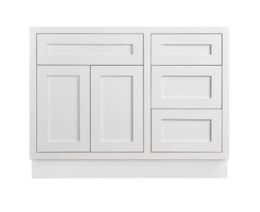 Maplevilles Cabinetry 42" Single Free Standing Vanity Cabinet Only - Less Vanity Top