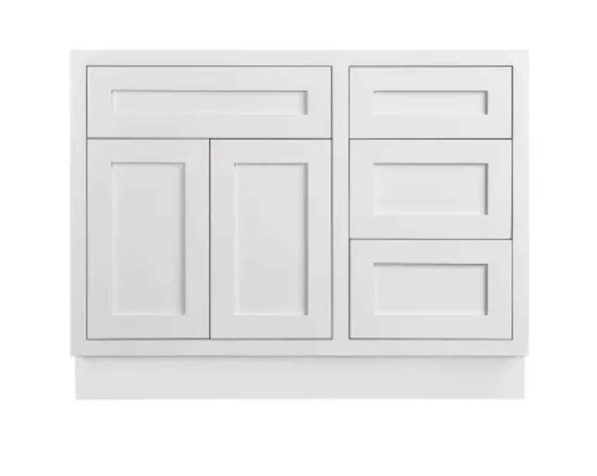 Maplevilles Cabinetry 42" Single Free Standing Vanity Cabinet Only - Less Vanity Top