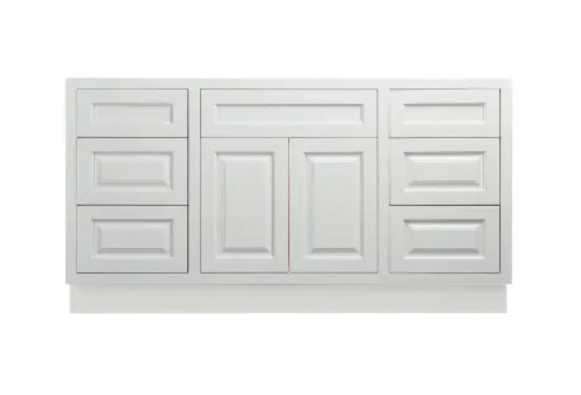 Maplevilles Cabinetry 60" Single Free Standing Vanity Cabinet Only - Less Vanity Top