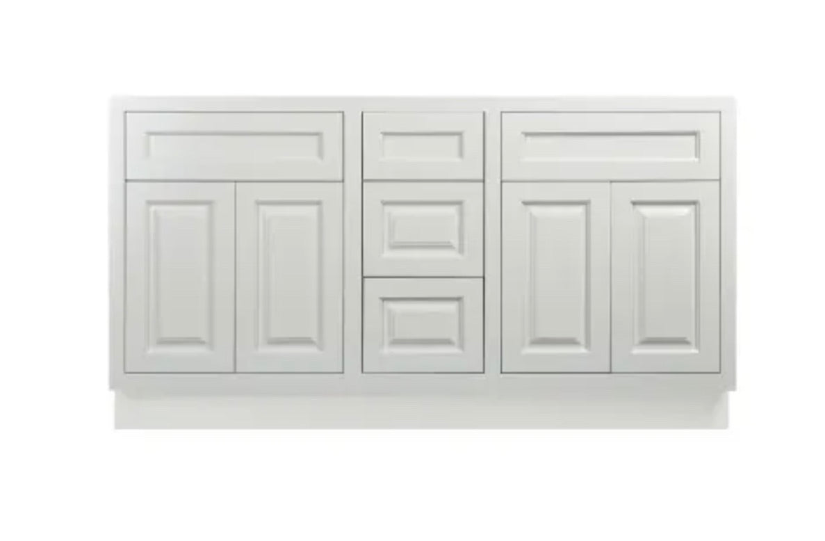 Maplevilles Cabinetry 60" Double Free Standing Vanity Cabinet Only - Less Vanity Top