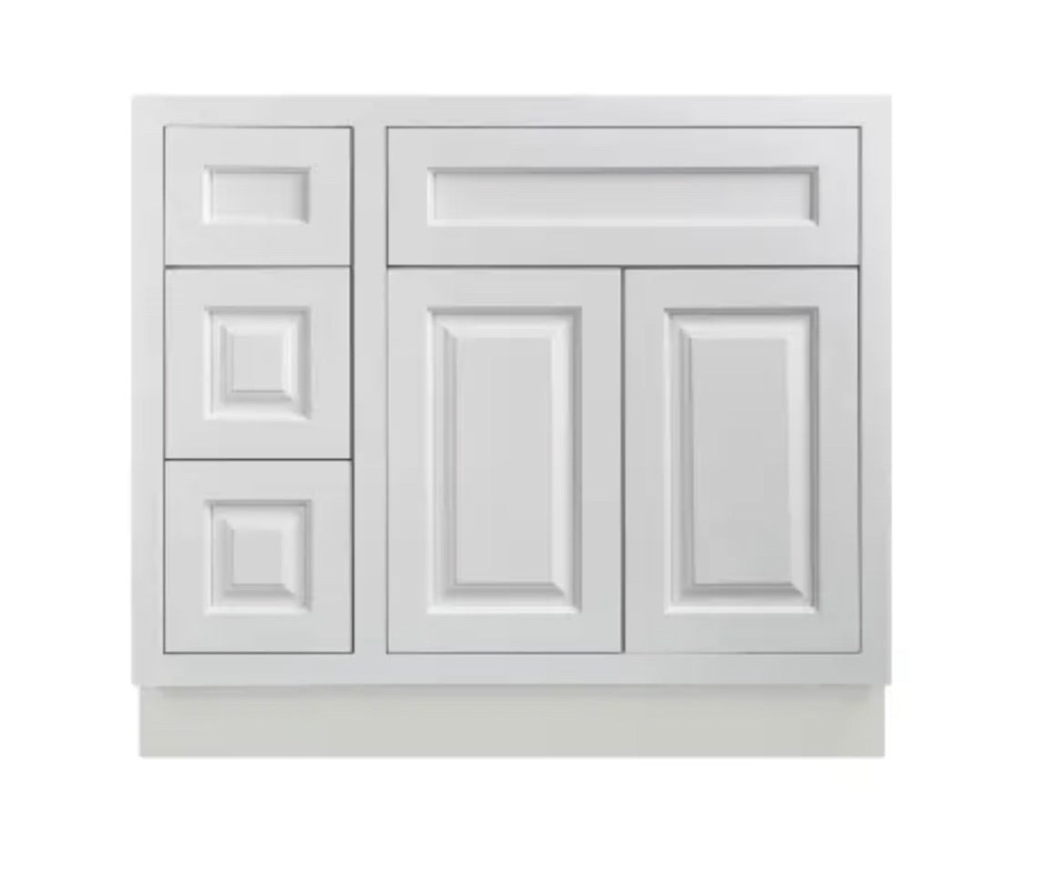 Maplevilles Cabinetry 36" Single Free Standing Vanity Cabinet Only - Less Vanity Top