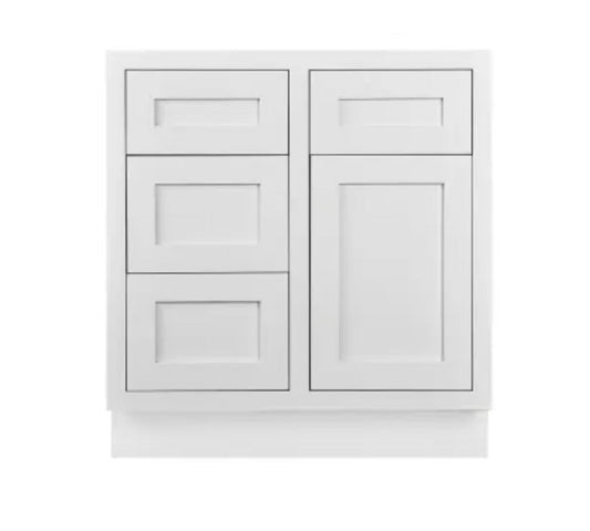 Maplevilles Cabinetry 30" Single Free Standing Vanity Cabinet Only - Less Vanity Top