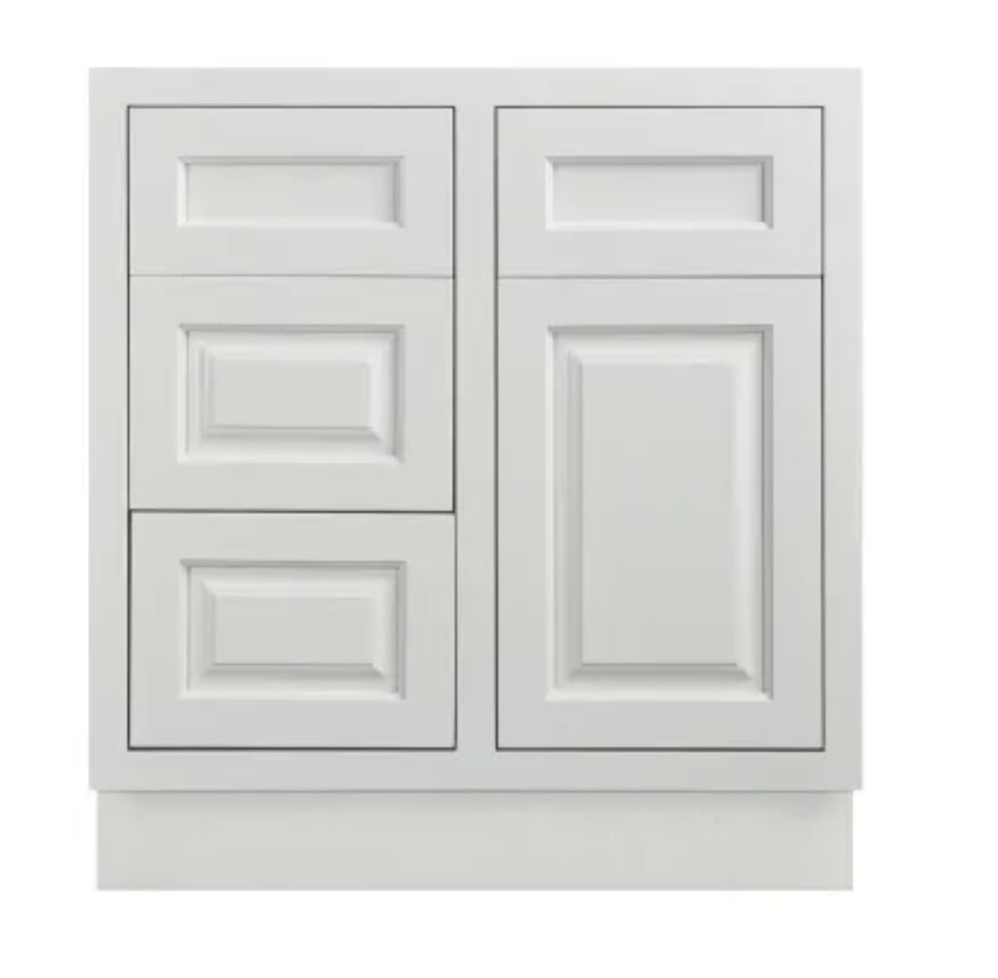 Maplevilles Cabinetry 30" Single Free Standing Vanity Cabinet Only - Less Vanity Top