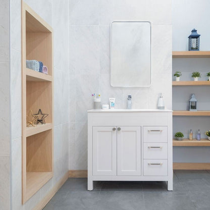 Aria White 36" Bathroom Cabinet
