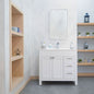 Aria White 36" Bathroom Cabinet