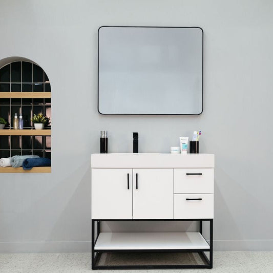 Solana White 36" Bathroom Cabinet