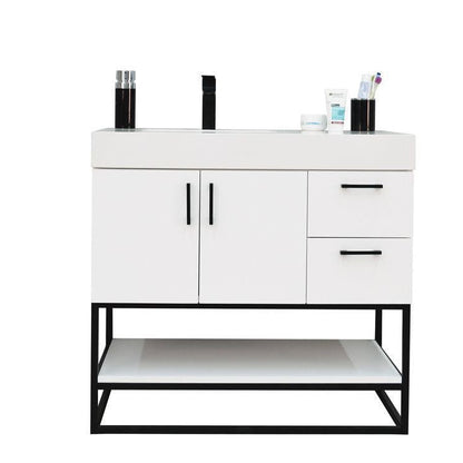 Solana White 36" Bathroom Cabinet