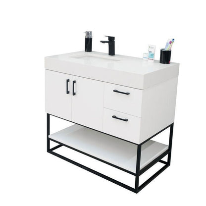 Solana White 36" Bathroom Cabinet