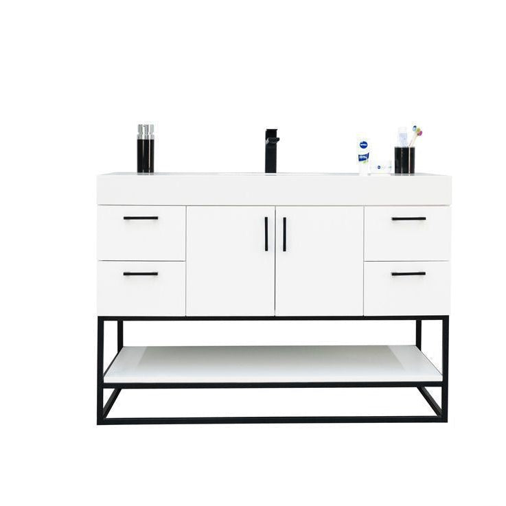 Solana White 48" Bathroom Cabinet