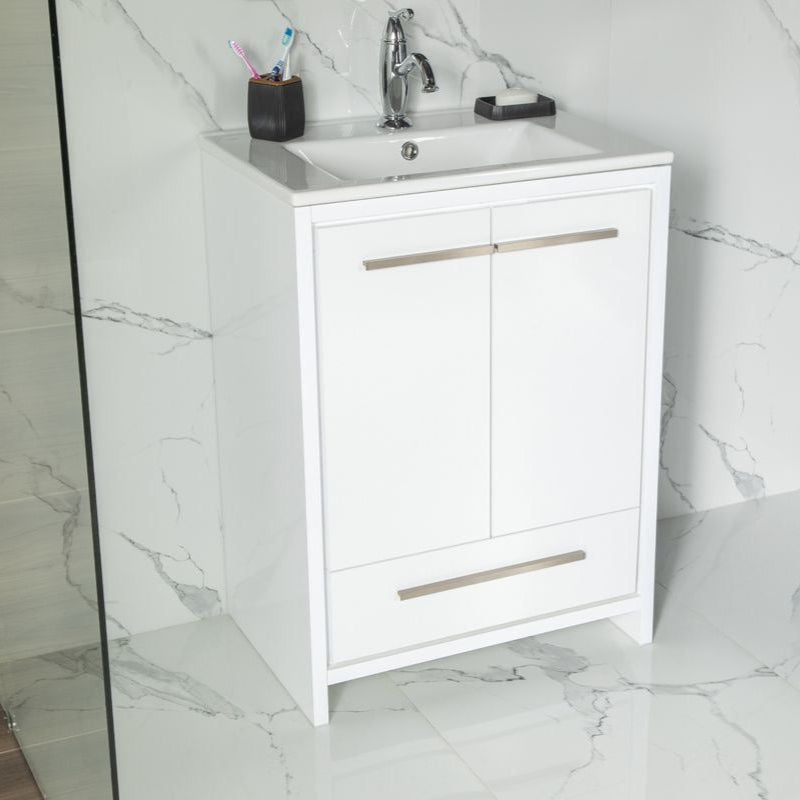 Arte 26" White Bathroom Cabinet