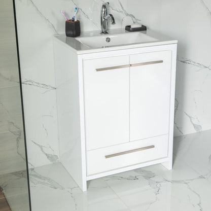 Arte 26" White Bathroom Cabinet