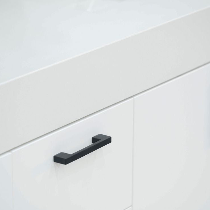Solana White 60" Double Bowls Bathroom Cabinet