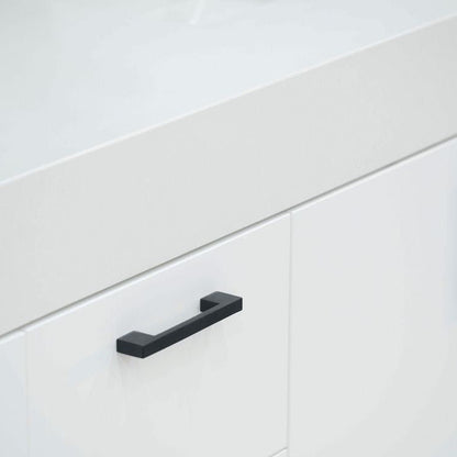 Solana White 60" Double Bowls Bathroom Cabinet