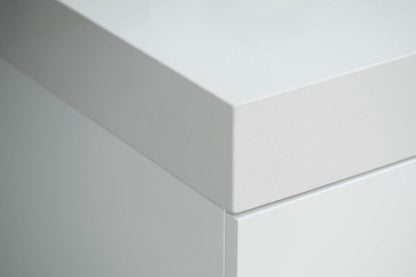 Solana White 60" Double Bowls Bathroom Cabinet
