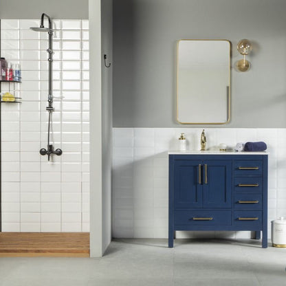 Ashley 36" Blue Bathroom Cabinet