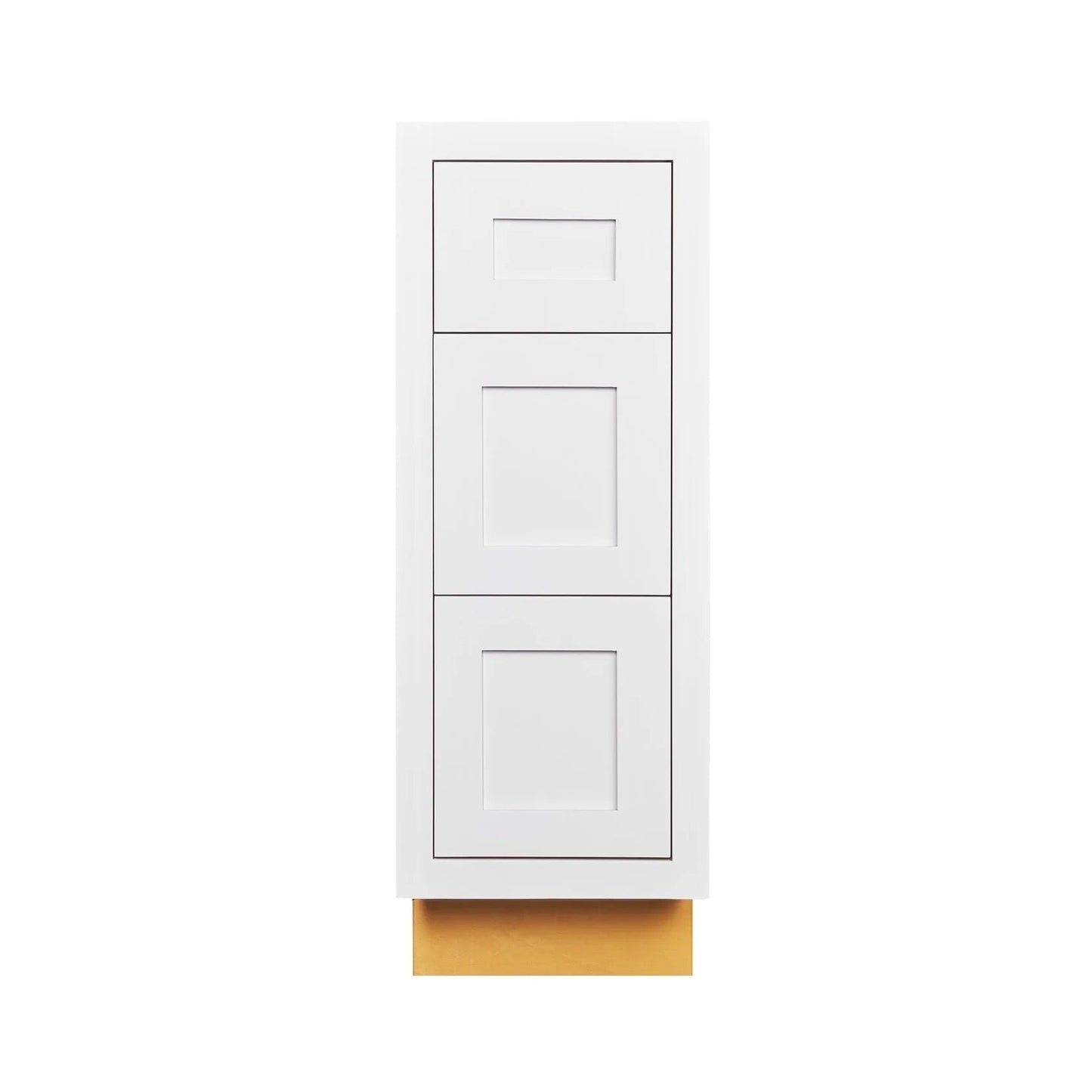 Maplevilles Cabinetry Inset 12" Wide x 35" Tall Base Cabinet with Triple Drawers