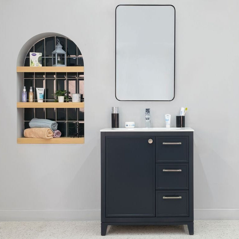 Frame Dark Gray 30" Bathroom Cabinet