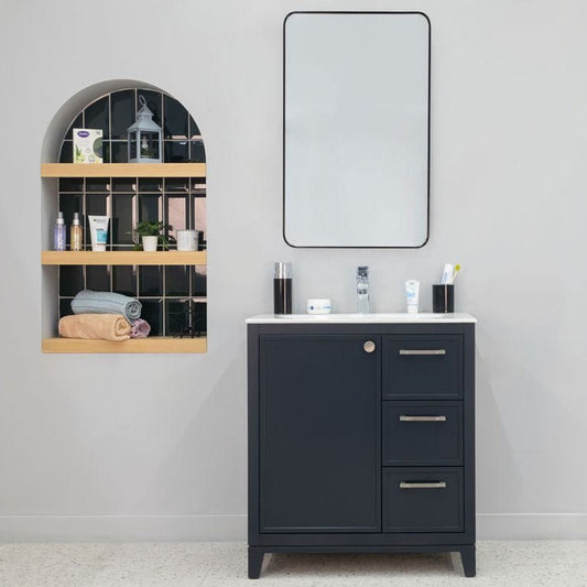 Frame Dark Gray 30" Bathroom Cabinet