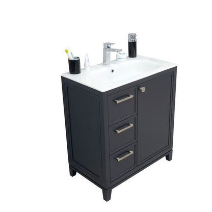 Frame Dark Gray 30" Bathroom Cabinet