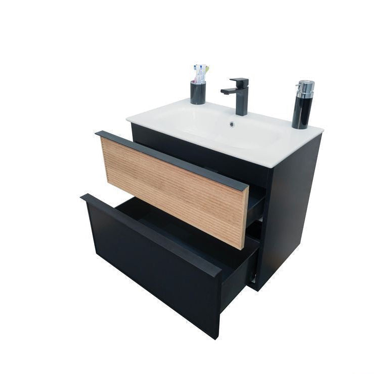 Ravello Natural Black 24" Bathroom Cabinet