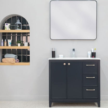 Frame Dark Gray 36" Bathroom Cabinet