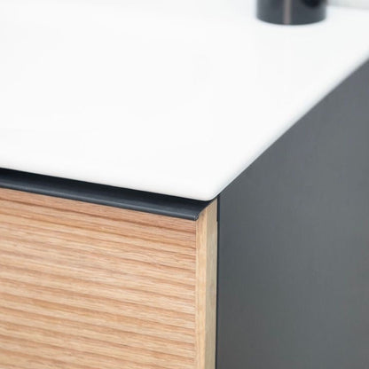 Ravello Natural Black 24" Bathroom Cabinet