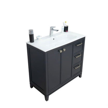 Frame Dark Gray 36" Bathroom Cabinet