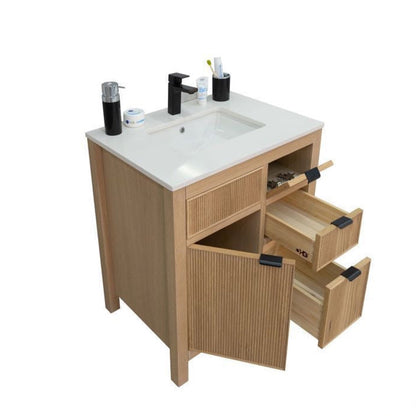 Catalina Natural Oak 30" Bathroom Cabinet