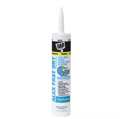 Alex Fast Dry 10.1 oz. White Acrylic Latex Plus Silicone Caulk
