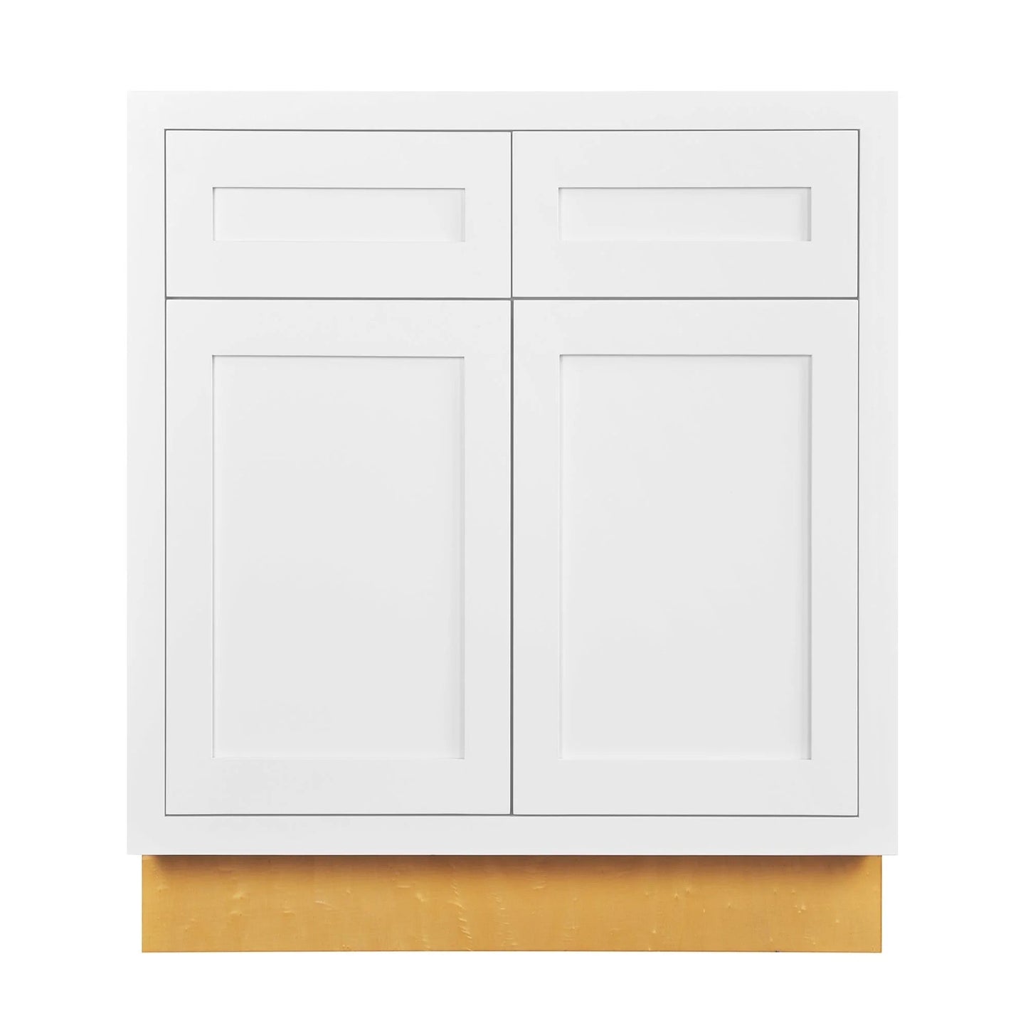 Maplevilles Cabinetry Inset 30" Wide x 35" Tall Double Door Base Cabinet with Double Drawers