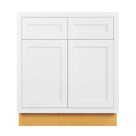 Maplevilles Cabinetry Inset 30" Wide x 35" Tall Double Door Base Cabinet with Double Drawers