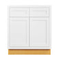 Maplevilles Cabinetry Inset 30" Wide x 35" Tall Double Door Base Cabinet with Double Drawers