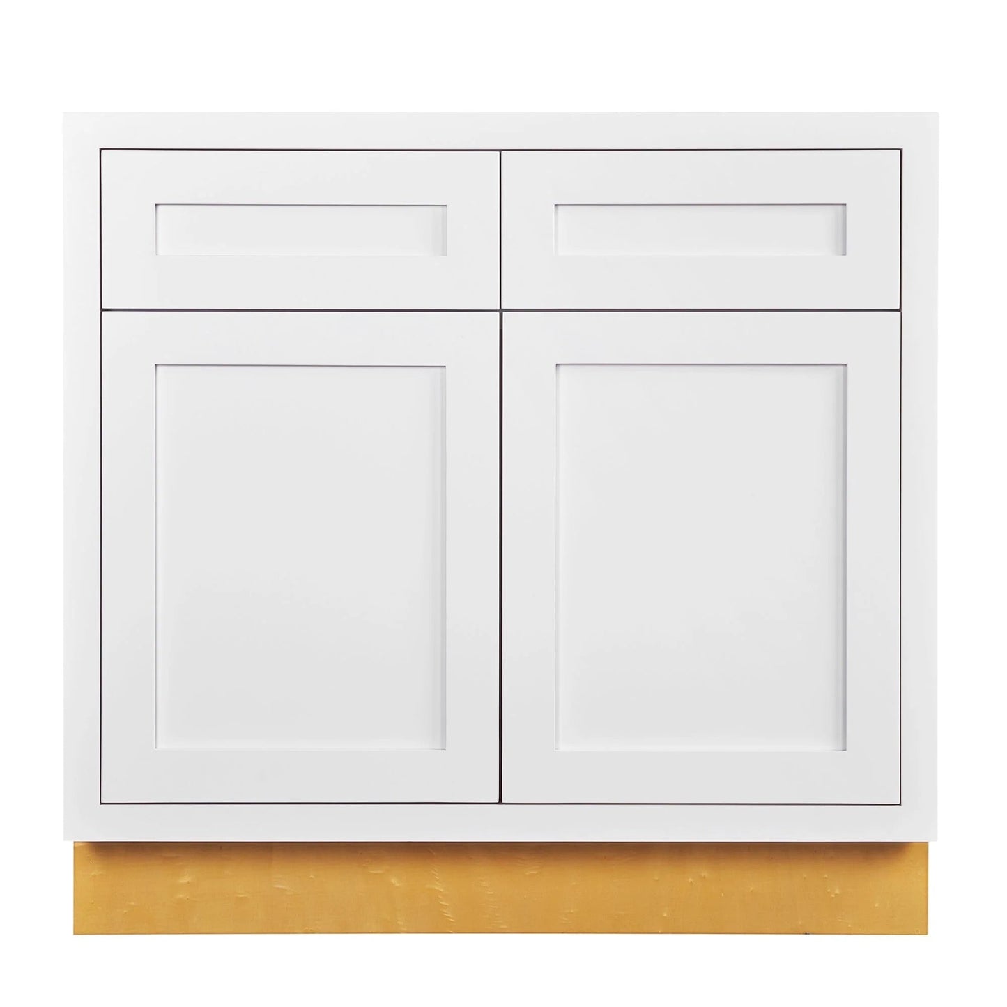 Maplevilles Cabinetry Inset 33" Wide x 35" Tall Double Door Base Cabinet with Double Drawers