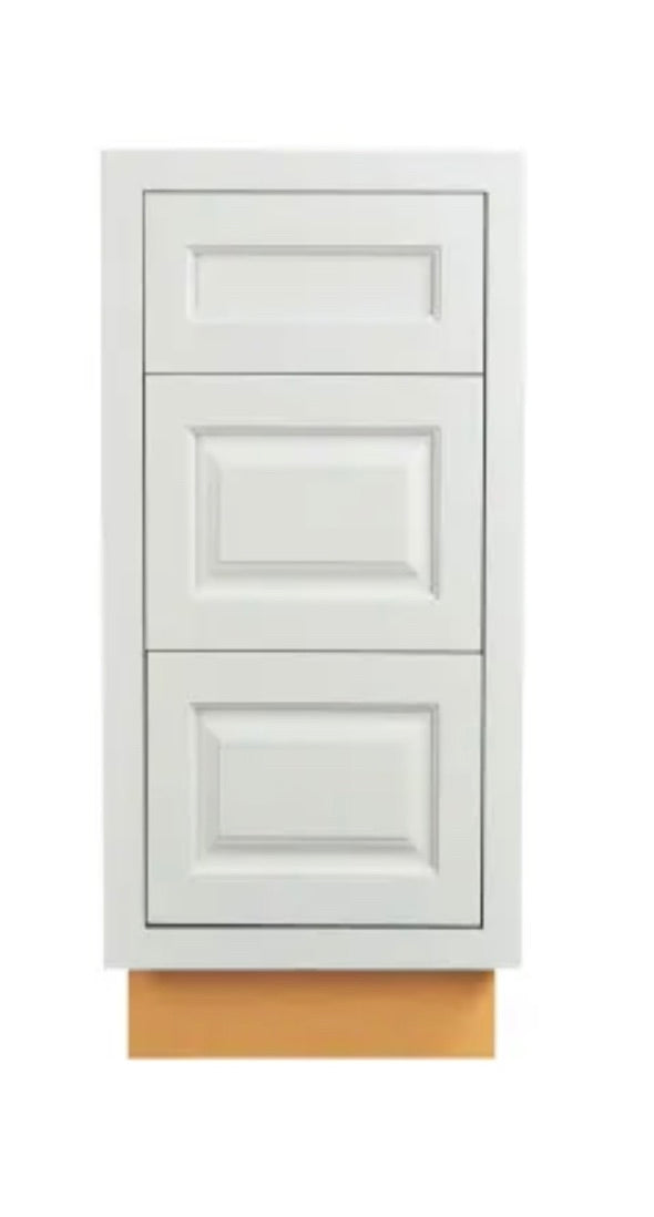 Maplevilles Cabinetry Inset 15" Wide x 35" Tall Base Cabinet with Triple Drawers