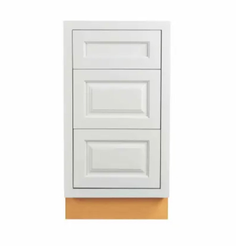 Maplevilles Cabinetry Inset 18" Wide x 35" Tall Base Cabinet with Triple Drawers