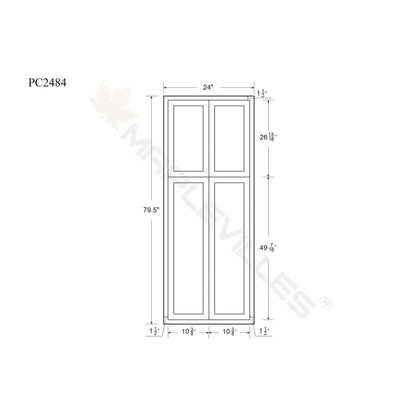 Maplevilles Cabinetry Inset 24" Wide x 84" Tall 4 Door Tall or Pantry Cabinet