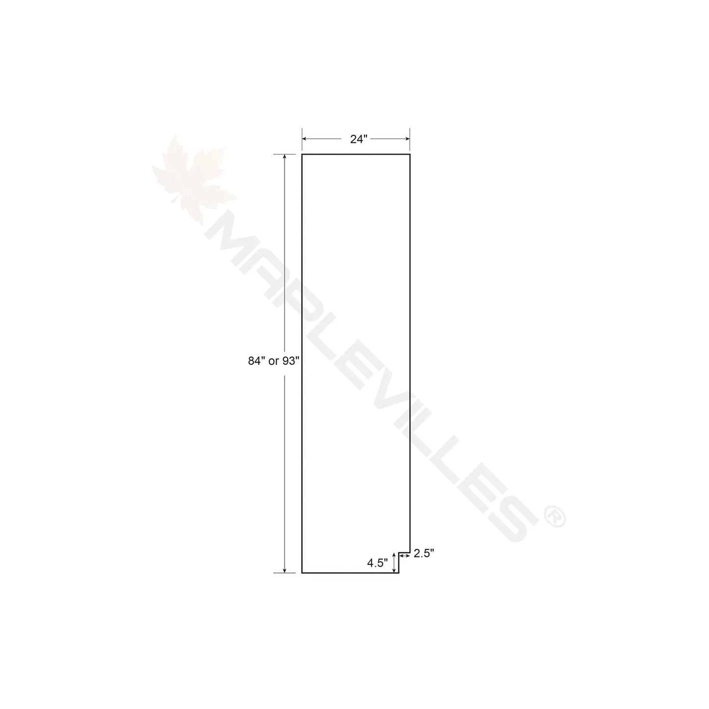Maplevilles Cabinetry Inset 24" Wide x 84" Tall 4 Door Tall or Pantry Cabinet