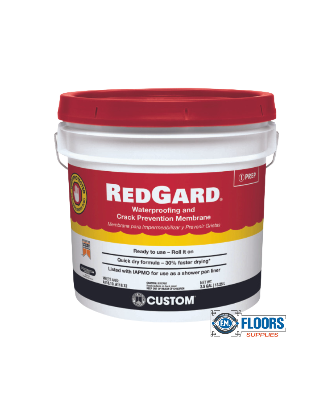 Custom Building Products RedGard 3.5 Gal. Waterproofing and Crack Prev ...