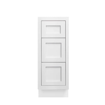 Maplevilles Cabinetry 12" Shaker Inset Drawer Base Vanity Cabinet